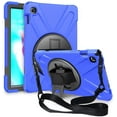 thumbnail image 2 of KOMI Shield Series Samsung Tab 10.1 Case SM-T510/T515 Samsung Galaxy Tab A 10.1 Case 2019 Shockproof Rugged Cover 360 Kickstand, Hand Strap & Shoulder Strap for Galaxy Tab A 10.1 Inch - Blue, 2 of 9