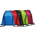thumbnail image 4 of Drawstring Backpack Bulk Nylon Drawstring Bag Sring Backpack cinch Bags Sport Storage Polyester Bag for Gym Traveling, 4 of 5