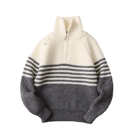 GYRATEDREAM Toddler Baby Boys Girls Knit Sweaters Cable Ruffle Neck High Collar Fall Winter Soft Warm Sweater Pullover Tops for 8-9Y Gray