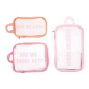 Miamica 3-Piece Luggage Packing Cubes  Includes Small, Medium and Large Suitcase Organizers with Durable Design - Pink