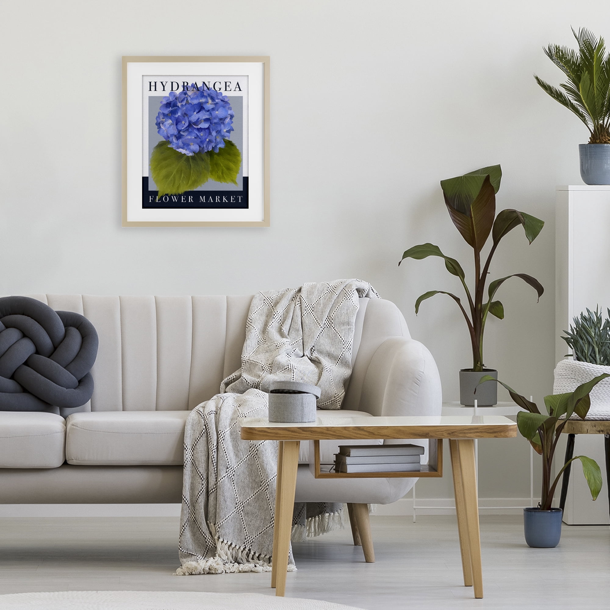 Stupell Industries Hydrangea Flower Market Birch Framed Print Under Glass, design by Jennifer Stith