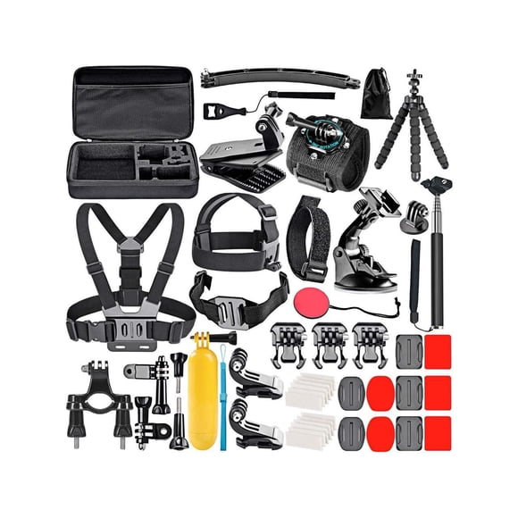 50 in 1 Action Camera Accessory Kit Compatible with GoPro Hero 11 10 9 8 7 6 5 4 GoPro Max GoPro Fusion Insta360 DJI Osmo Action Action 2 AKASO, and more