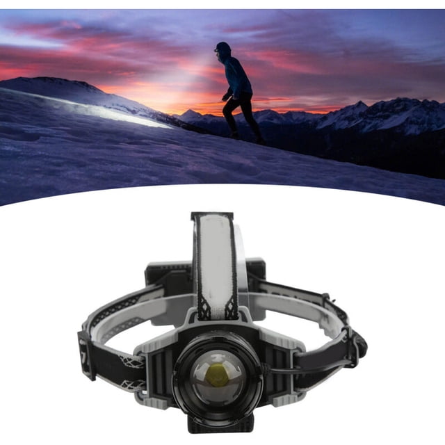 XHP99, USB Rechargeable Headlamp with 9-Core Telescopic Zoom, Super Bright LED Headlamp, DUBUNS