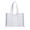 Sky & Lilac Sea Floral/Gingham, variant on Women's Quilted Tote Bag, Floral/Gingham