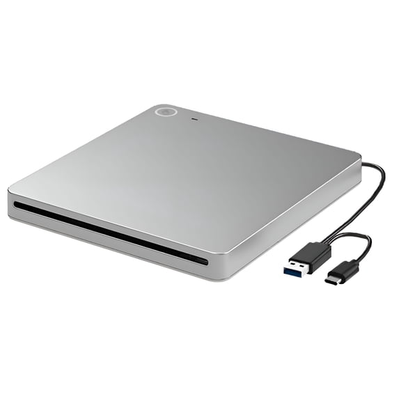 GJX External 3D Blu-Ray Dvd Drive,Usb 3.0 And Type-C Blu-Ray Cd Dvd Drive Player Ultra-Slim Slot-Loading Cd Dvd Burner Dvd Rom External Drive for Laptop