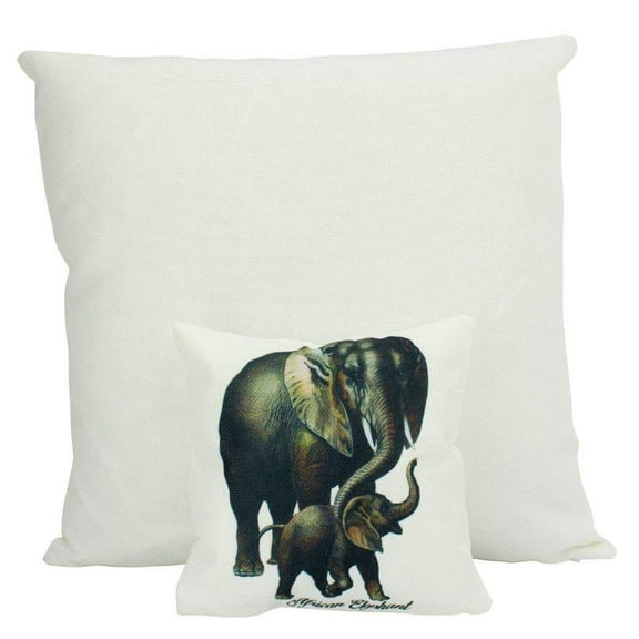 MINI: Vintage Elephants | Pillow | Vintage | Throw Pillow | Wilderness | 8 x 8 | Forest Animal | Tiny House Decor | Lumbar Pillow