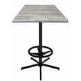 thumbnail image 3 of Indoor/Outdoor 42" Tall OD216 Black Table Base with 30" x 30" Square Indoor/Outdoor Charcoal Top by the Holland Bar Stool Co., 3 of 4