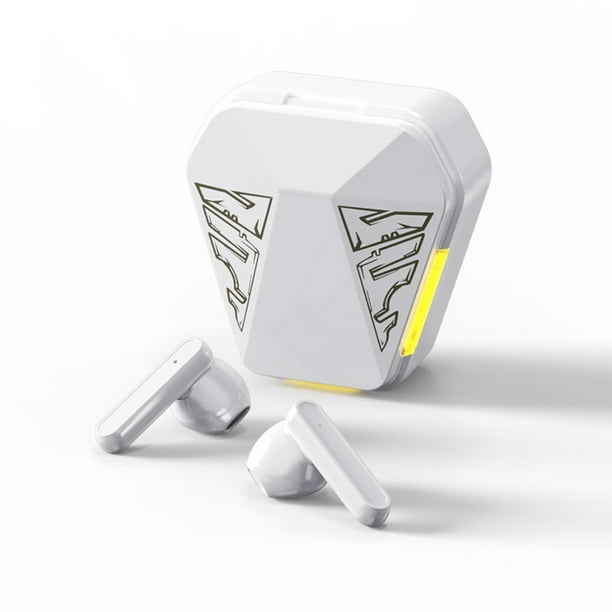 Auriculares inalámbricos Bluetooth compatible con auriculares de reducción de ruido Auriculares de control táctil Auriculares de baja latencia con micrófono Celulares Blanco Jumpingount EL018279-02B