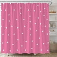 thumbnail image 4 of Valentines Shower Curtain Hot Pink White Love Heart Sweet Romantic Couple Woman Fabric Bathroom Decor Set,36x70 inch, 4 of 4