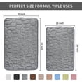 thumbnail image 4 of Memory Foam Bath Mat, Cobblestone Embossed Coral Fleece Bath Rug, Rapid Water Absorbent, 16x24 Inch, 4 of 4