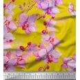 thumbnail image 1 of Soimoi Cotton Duck Fabric Bird & Orchids Flower Print Fabric by the Yard 56 Inch Wide, 1 of 1