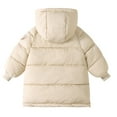 thumbnail image 5 of Ruyang Winter Coat for Girls Padded Long Puffer Jacket Kids Zip Up Hooded Warm Parka Coat Thermal Puffy Quilted Outwear, 5 of 8