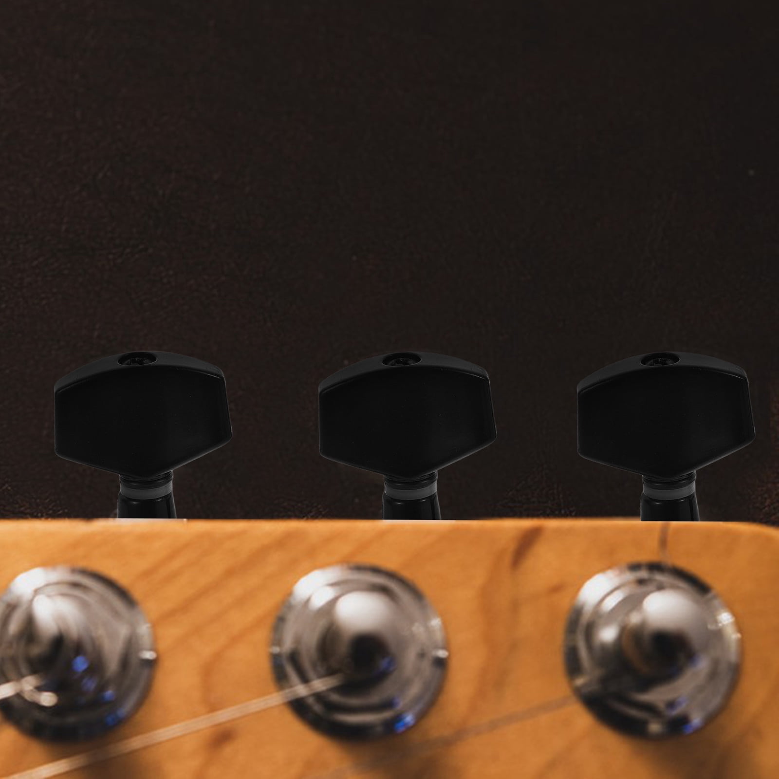 FOMIYES Locking Tuners Guitar Tuner Zinc Alloy Black 6Pcs Large Handle for ng Protection
