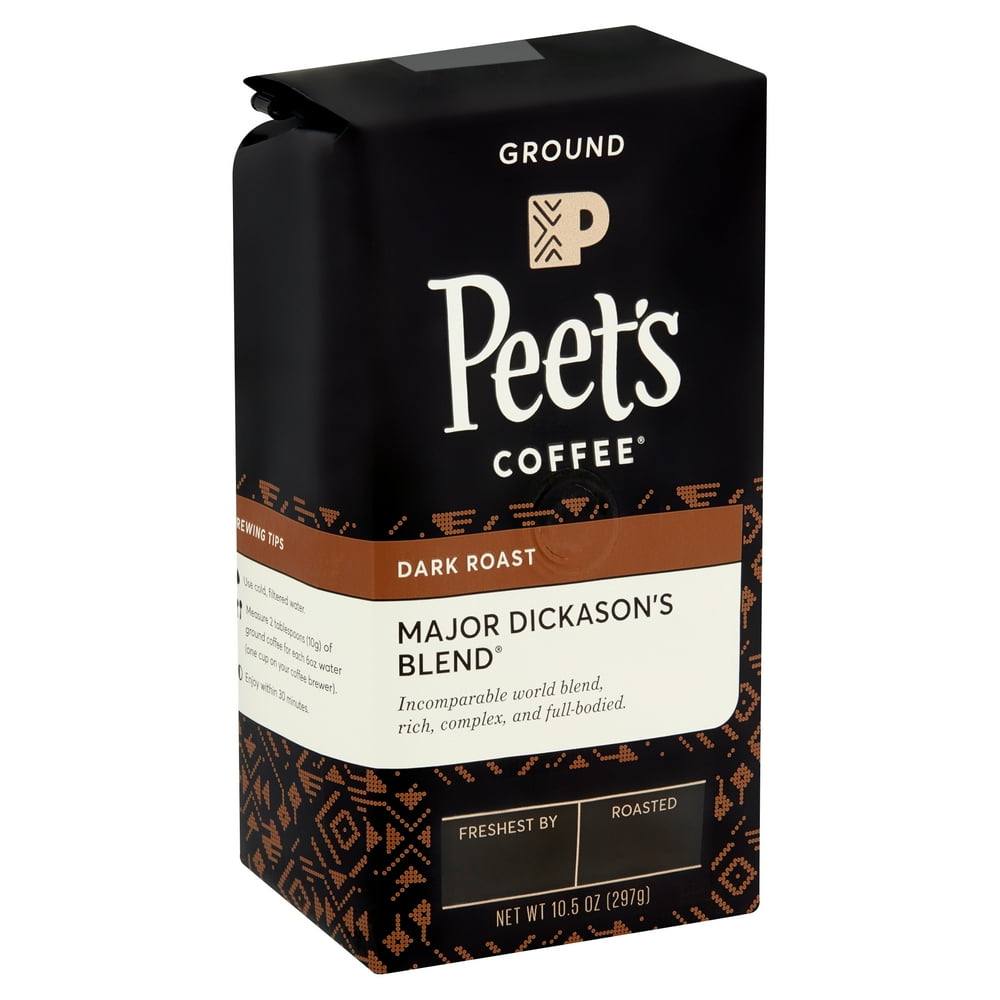 Peet's Coffee Major Dickason's Blend Dark Roast Ground Coffee, 10.5 oz