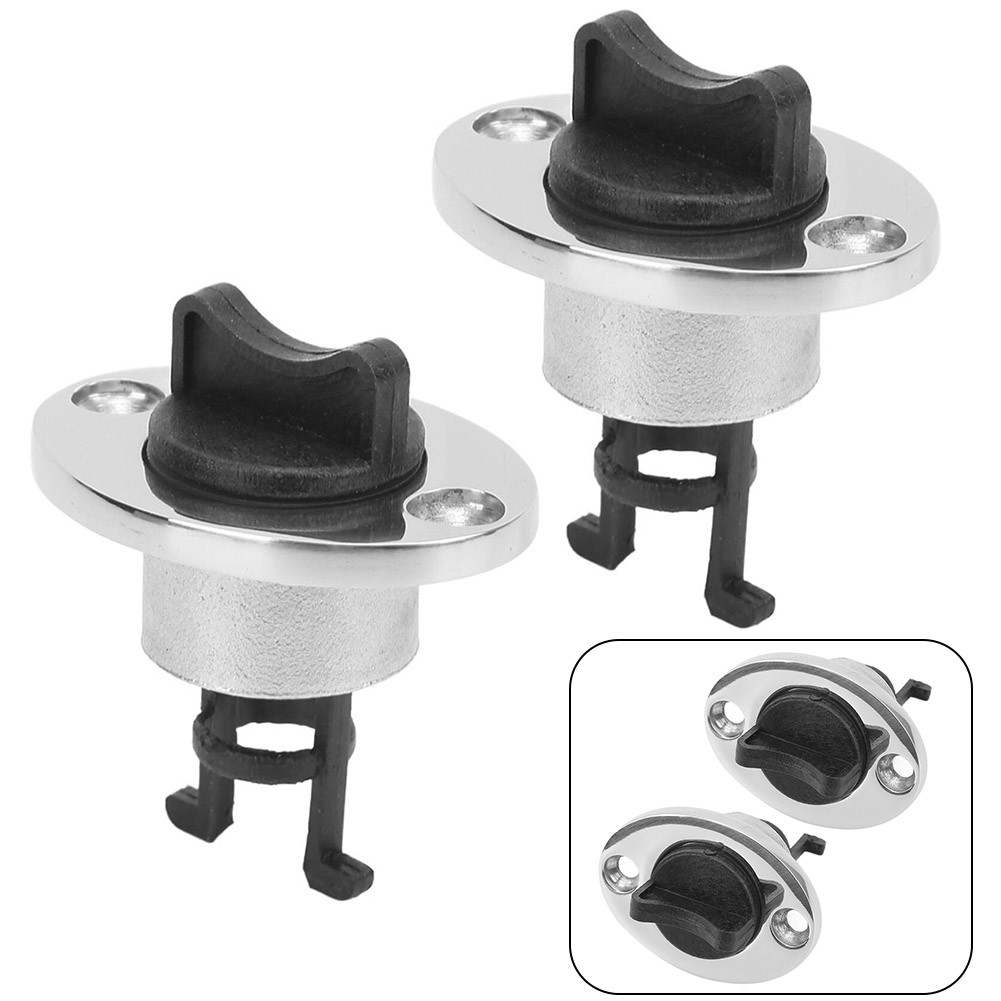 Mduoduo 2 Pcs 316 Stainless Steel Marine Drain Plug Oval Garboard