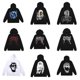 thumbnail image 2 of Sudadera con capucha informal de estilo americano, holgada, con diseño de calavera y huesos largos, estilo venganza, para parejas, 2 of 5