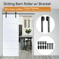 thumbnail image 2 of YesHom 2Pcs Steel Sliding Barn Roller Interior Wood Door Wheel Set Hardware Hangers Replacement Bracket J Shape Coffee YesHom Modern, 2 of 7