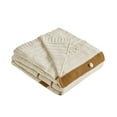 thumbnail image 2 of Modern Threads 100% Adult Cotton Knit Throw, 50" x 70", Tarek, Ivory/Gold, 2 of 2