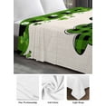 thumbnail image 5 of California King Size Flat Sheet Only, St. Patrick's Day Soft Brushed Microfiber Bed Sheets, Green and Black Checkered Lucky Hotel Quality Breathable Bedding Top Sheet, Easy Care, 108"x98", 5 of 9