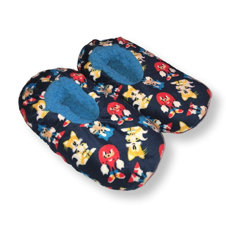 Fam Together Sonic the Hedgehog Ultra-Soft Fluffy Kids Slippers