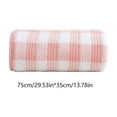 thumbnail image 3 of Btomtd Thickened Fleece Hand Towels in Checkered Household Bath and Face Towel Super Absorbent Towels with Hanging Lanyard - 29.52'x13.77', Pink, 3 of 6