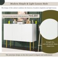 thumbnail image 5 of AISWORD Modern Sideboard Buffet Cabinet - Sideboard Storage Cabinet with Gold Metal Legs and Handles, Adjustable Shelves - Ideal for Living Room and Dining Room (White), 5 of 7