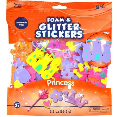 Glitter and Foam Sticker Bag, Princess