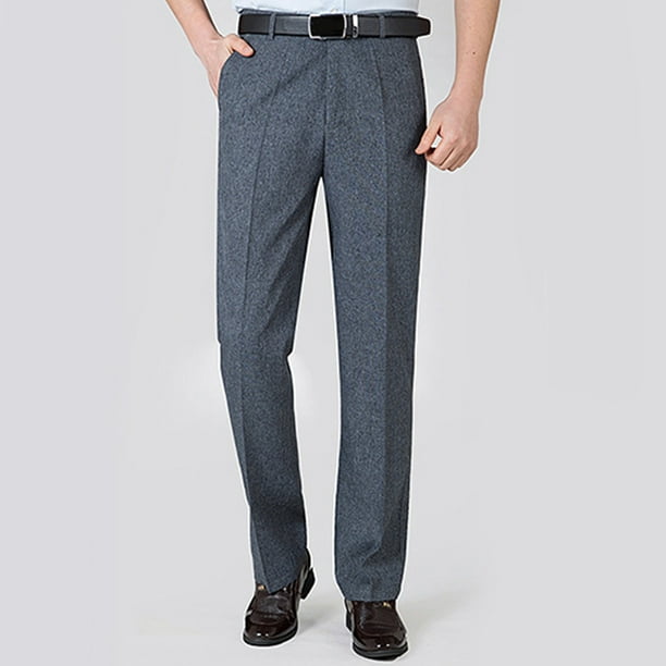 Pantalones largos para hombre, de primavera y verano, de lino, informales, de cintura alta, rectos, holgados, de negocios, de algodón y lino.
