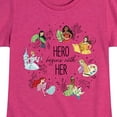 thumbnail image 3 of Disney Princess - Hero Begins With Her - Toddler And Youth Girls Short Sleeve Graphic T-Shirt, 3 of 5