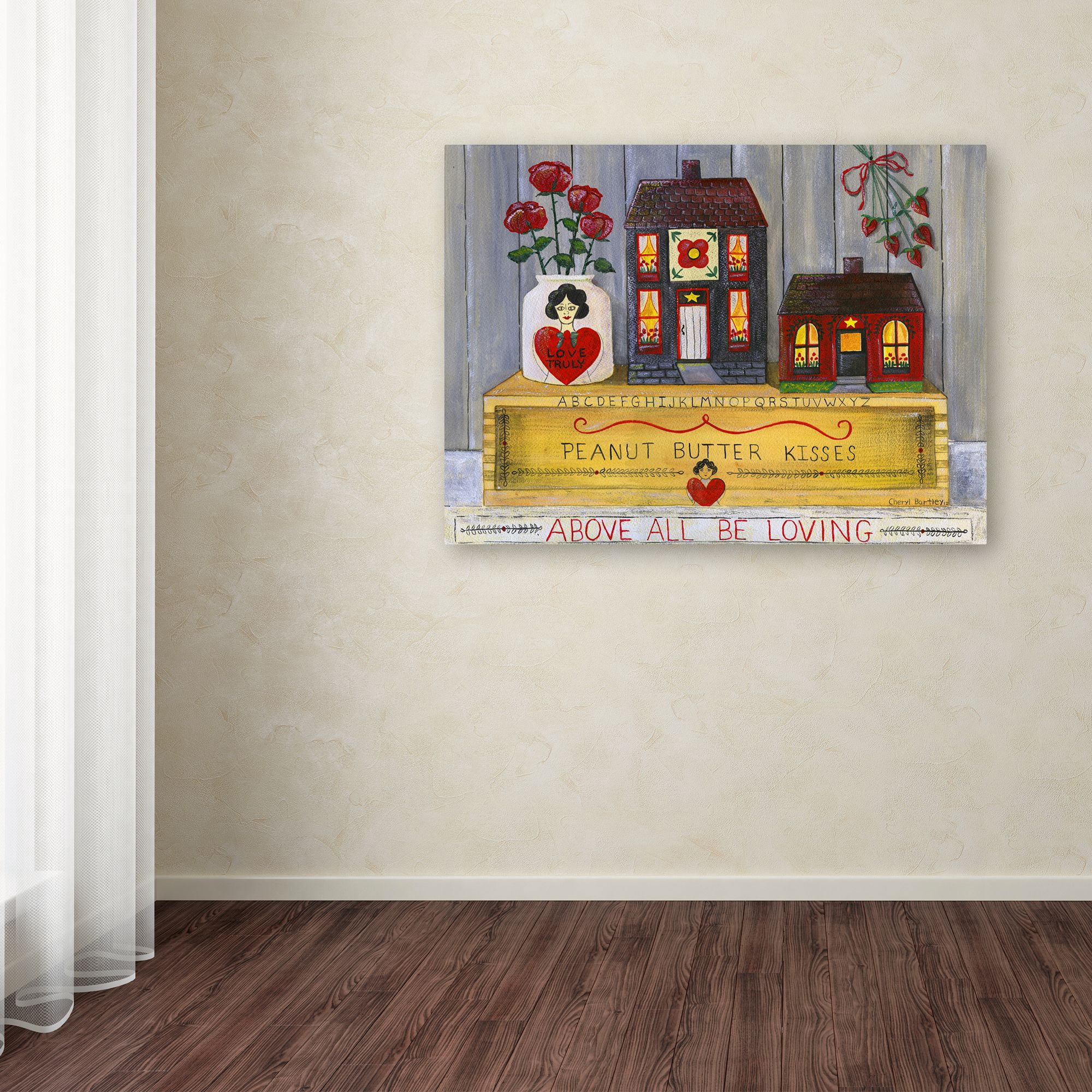 Trademark Fine Art 'Above All Be Loving' Canvas Art by Cheryl Bartley