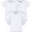 White, variant on Gerber Baby Boy or Girl Unisex White Short Sleeve Cotton Bodysuit, 3-Pack, Sizes Preemie - 24 Months