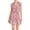 Pink Flower, variant on Poupette St Barth Womens Split Neck Short Mini Dress