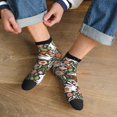 thumbnail image 3 of Pofeuu Rabbits on Floral Print 30cm Socks, Adult Running Hiking Socks for Youth and Adult, 3 of 7