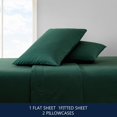 thumbnail image 6 of Nautica Bayview 100% Cotton Percale 4-Piece Sheet Set, King, Garland Green, 6 of 8
