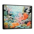 thumbnail image 2 of Designart "The Kingdom Of Coral And Anemones IV" Coastal Coral Under Water Floater Framed Wall Art Prints, 2 of 5