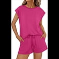 thumbnail image 1 of Conjuntos de 2 Piezas para Mujer Casual Verano Rosa Rojo XL, 1 of 8