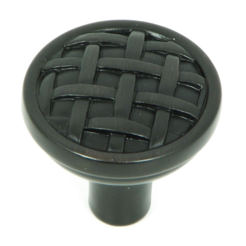 Stone Mill Hardware Oil Rubbed Bronze Basket Weave Knob