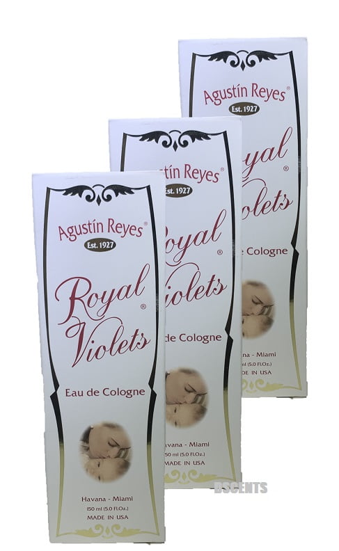 Royal Violets Agustin Reyes 5 oz Eau de Cologne Glass Bottle (Pack of 3)