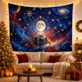 thumbnail image 3 of Framed Cute Animals with Cosmic Luminous Full Moon, Mystical Fantasy for Space Lovers, Galaxy Room Decor, Christmas Gift, Tapestry Wall Hanging for Bedroom and Dorm, 3 of 7