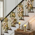thumbnail image 3 of Skegnu Flocked Christmas Garland Christmas Rattan Upside Down Tree Wall Hanging Door Hanging Restaurant Decoration Outdoor Christmas Garlands, 3 of 4