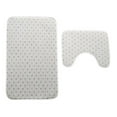thumbnail image 3 of WEXIA Set of 2 Pcs Soft Memory Foam Bath Rugs Black Gold Marbling Toilet Mats Non-Slip Water Absorbent Bathroom Floor Mats Machine Washable, 3 of 5