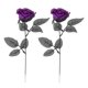 thumbnail image 3 of Rosas artificiales con globos oculares, accesorios para disfraz de Halloween, realistas. violeta, 3 of 9