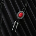 thumbnail image 4 of Vintage Bolo Tie Cowboy Western Bolo Tie with Black Stone Pendant Necklace, 4 of 14