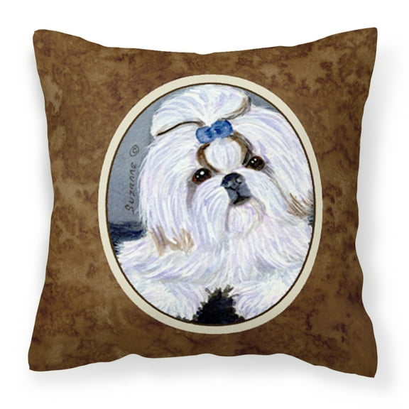 Carolines Treasures SS8685PW1414 Shih Tzu Fabric Decorative Pillow, 14Hx14W, multicolor