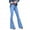 Light Blue, variant on High Rise Flare Jeans for Women Side Tie Denim Pants Trendy Stretch Jeans Button Fly Jeans with Pockets Bell Bottom Jean