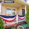 thumbnail image 4 of Tivamiko 4pcs 2x20ft Patriotic Bunting Flags: Red,White&Blue Outdoor Decor Banner for 4th of July, Garden, Porch, 4 of 8