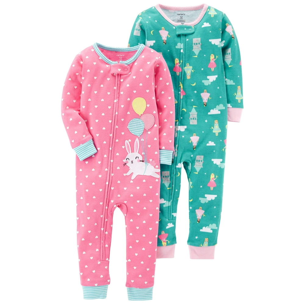 Carter's Carter's Baby Toddler Girl Snug Fit Cotton Footless One
