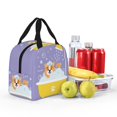 thumbnail image 4 of Pofeuu Corgi Washing in Bathtub Print Lunch Bag Lunch Box Large Capacity Insulated Lunch Bag for Adult, Leakproof Reusable Lunch Tote Bags for Work, 4 of 5