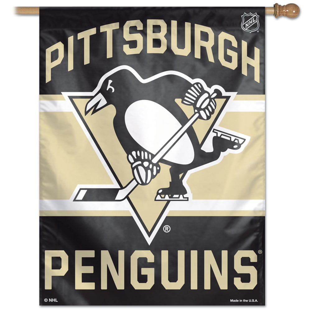 Pittsburgh Penguins Official NHL 27 inch x 37 inch Veritcal Banner Flag