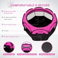 thumbnail image 4 of Pet Playpen Goozii para gatos y perros de interior, portátil, rosa, pequeño, 4 of 9